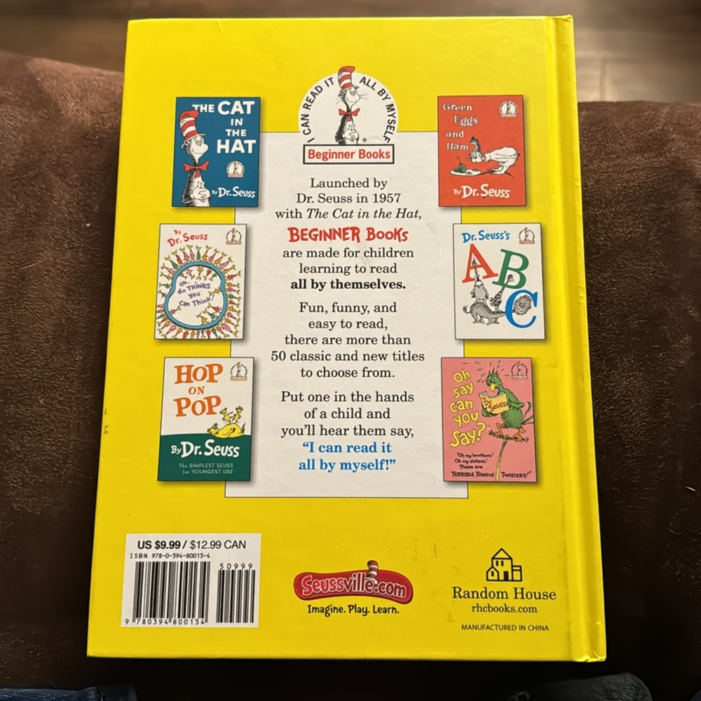 SOLD*FREE w/ $15+ purchase or 🌺4/$15🌺Dr. Seuss 1 fish,2 fish, red fish, blue - Picture 2 of 2